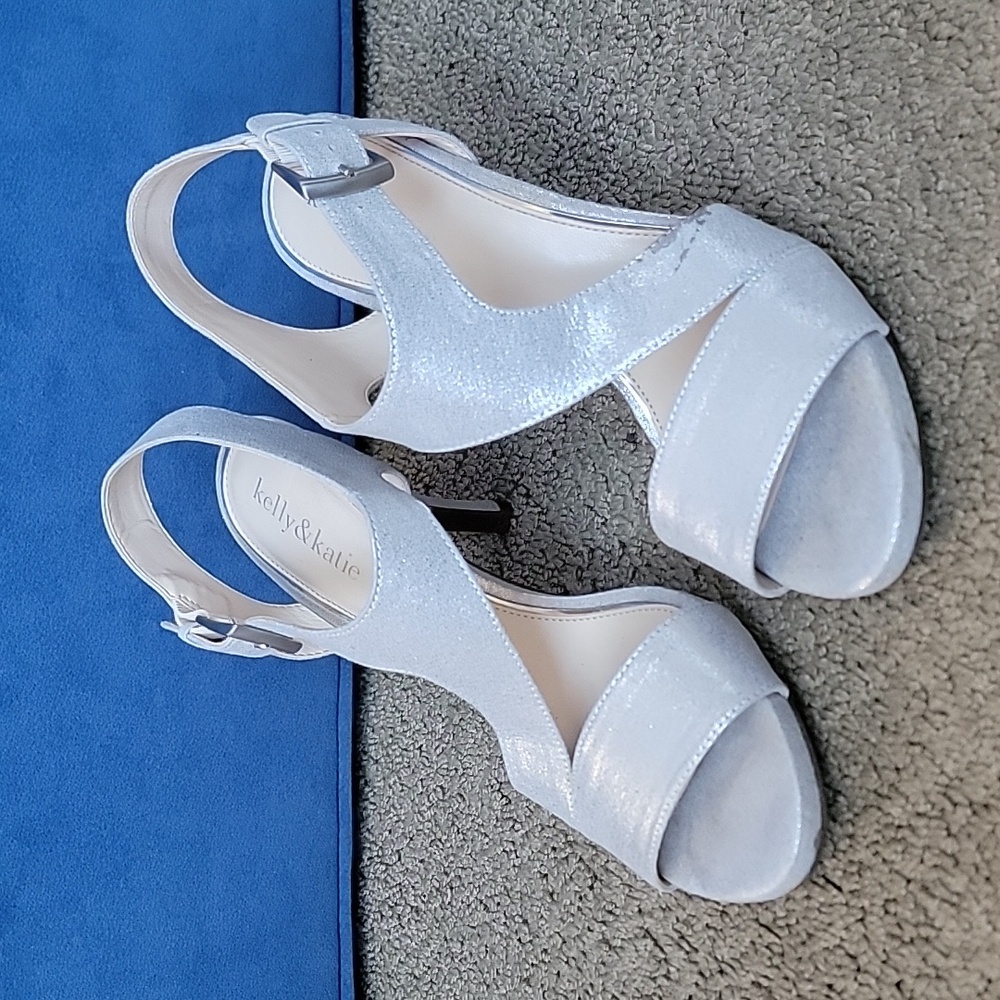 Kelly and Katie silver heels